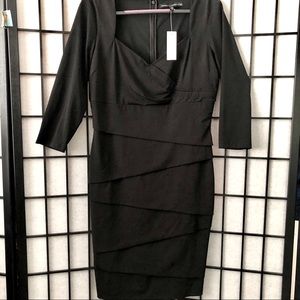 White House Black Market Black Midi Dress
